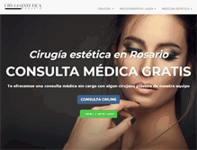 Tablet Screenshot of cirugiaesteticarosario.com
